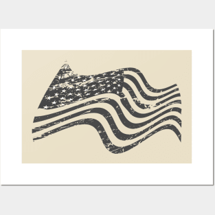 American distressed flag for bright colors Posters and Art